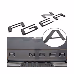 Car Tailgate Inserts Letters 3D Raised Rear Emblems Decal Stickers Adhesive - Black