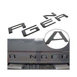 Car Tailgate Inserts Letters 3D Raised Rear Emblems Decal Stickers Adhesive - Black