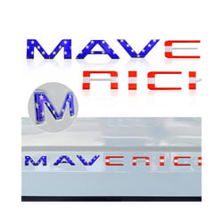 Car Tailgate Inserts Letters 3D Raised Rear Emblems Decal Stickers Adhesive - Colored Flag