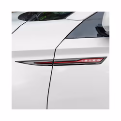 Metal Stickers for Seat Ibiza 6l 6j 6f 6k Style Car Side Wing Fender Decals - Red