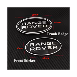 3D Aluminium Logo Range Rover Sticker Car Front Grill Emblem Trunk Badge - Trunk Badge