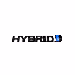 Metal 3D Badge Hybrid Logo Car Rear Trunk Body Sticker Emblem For Toyota - black HYBRID