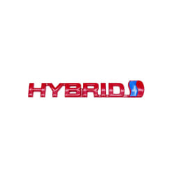 Metal 3D Badge Hybrid Logo Car Rear Trunk Body Sticker Emblem For Toyota - red HYBRID