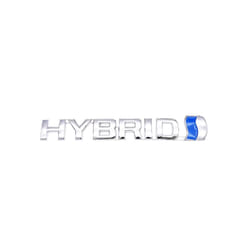 Metal 3D Badge Hybrid Logo Car Rear Trunk Body Sticker Emblem For Toyota - Silver HYBRID