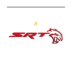 1Pc 3D Metal Car Emblem Badge For Dodge Challenger Hellcat SRT Side Fender - 1Piece  For  A