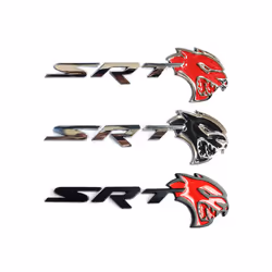1Pc 3D Metal Car Emblem Badge For Dodge Challenger Hellcat SRT Side Fender - 1Piece  For  C