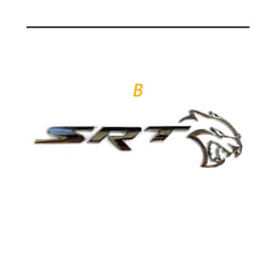 1Pc 3D Metal Car Emblem Badge For Dodge Challenger Hellcat SRT Side Fender - 1Piece  For  B