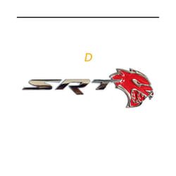 1Pc 3D Metal Car Emblem Badge For Dodge Challenger Hellcat SRT Side Fender - 1Piece For D