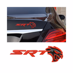 1Pc 3D Metal Car Emblem Badge For Dodge Challenger Hellcat SRT Side Fender - 1Piece  For  G