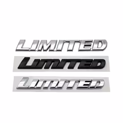 LIMITED Car Rear Trunk Emblem Sticker for Toyota 4Runner Avalon CHR Auris - B  Silver  14.2x2cm
