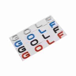 Car Metal Rear Trunk Letters Alphabet Logo Badge Emblem Decals Sticker - Red