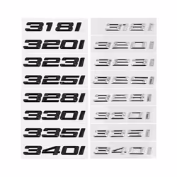 Car 3D ABS Trunk Letters Logo Badge Emblem Decal Sticker For BMW 3 5 Series - 520i, Gloss Silver
