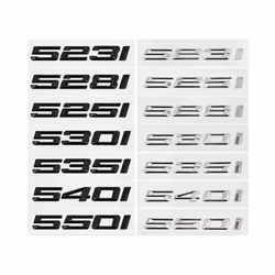 Car 3D ABS Trunk Letters Logo Badge Emblem Decal Sticker For BMW 3 5 Series - 325i, Gloss Silver