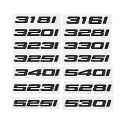 Car 3D ABS Trunk Letters Logo Badge Emblem Decal Sticker For BMW 3 5 Series - 540i, Gloss Black