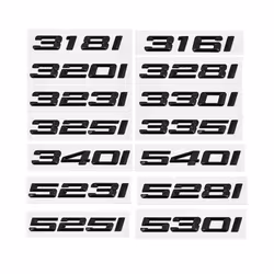 Car 3D ABS Trunk Letters Logo Badge Emblem Decal Sticker For BMW 3 5 Series - 528i, Gloss Black
