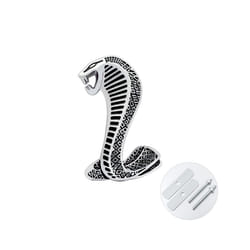 1 Pcs Cool Metal Snake Cobra Car Front Grille Emblem Side Fender Badge - style A right