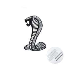 1 Pcs Cool Metal Snake Cobra Car Front Grille Emblem Side Fender Badge - style F right