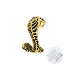 1 Pcs Cool Metal Snake Cobra Car Front Grille Emblem Side Fender Badge - style D left