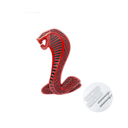 1 Pcs Cool Metal Snake Cobra Car Front Grille Emblem Side Fender Badge - style B right