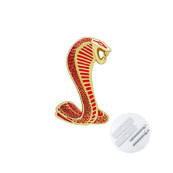1 Pcs Cool Metal Snake Cobra Car Front Grille Emblem Side Fender Badge - style E left