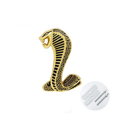 1 Pcs Cool Metal Snake Cobra Car Front Grille Emblem Side Fender Badge - style D right