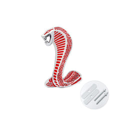 1 Pcs Cool Metal Snake Cobra Car Front Grille Emblem Side Fender Badge - style C right