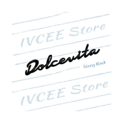 Car Accessories Metal Dolcevita Letter Emblem Rear Trunk Body Badge Sticker - 2 Glossy Black