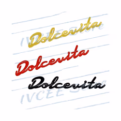 Car Accessories Metal Dolcevita Letter Emblem Rear Trunk Body Badge Sticker - 4