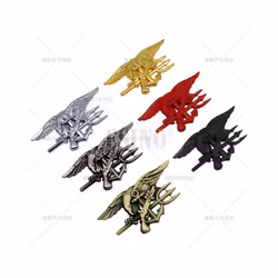 Car Styling 3D US Navy SEALs Team Decorative Metal Alloy Adhesive Emblem - Style 6