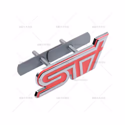3D Metal Car Sticker STI Letter Grill Emblem Badge Car Body Door Rear - A Grille