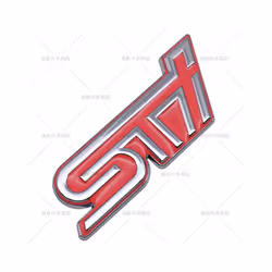 3D Metal Car Sticker STI Letter Grill Emblem Badge Car Body Door Rear - A Sticker