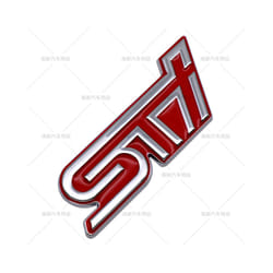 3D Metal Car Sticker STI Letter Grill Emblem Badge Car Body Door Rear - B Sticker