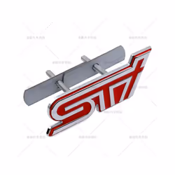 3D Metal Car Sticker STI Letter Grill Emblem Badge Car Body Door Rear - B Grille