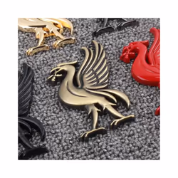 3D Metal Sticker Emblem Motorcycle Decoration Rear Trunk Badge stickers - Gold