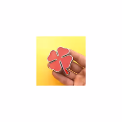 3D Metal Car Sticker Green Lucky Four Leaf Clover Fender Front Grille - C