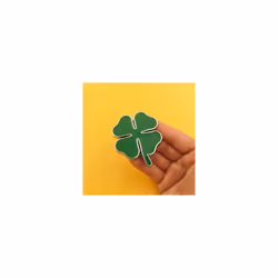 3D Metal Car Sticker Green Lucky Four Leaf Clover Fender Front Grille - A