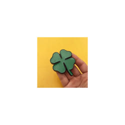 3D Metal Car Sticker Green Lucky Four Leaf Clover Fender Front Grille - B