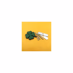 3D Metal Car Sticker Green Lucky Four Leaf Clover Fender Front Grille - G
