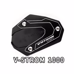 Motorcycle Foot Side Stand Extension Pad Kickstand Plate For Suzuki V-Strom - Black-1050