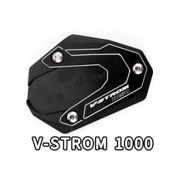 Motorcycle Foot Side Stand Extension Pad Kickstand Plate For Suzuki V-Strom - Black-1050