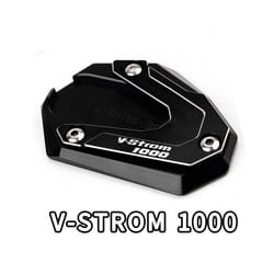 Motorcycle Foot Side Stand Extension Pad Kickstand Plate For Suzuki V-Strom - Black