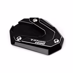 Motorcycle Foot Side Stand Extension Pad Kickstand Plate For Suzuki V-Strom - Black