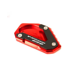 Motorcycle Foot Side Stand Extension Pad Kickstand Plate For Suzuki V-Strom - Vstrom650-Red