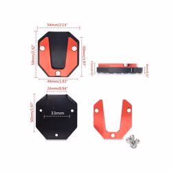 Scooter Motorcycle Bike Kickstand Extender Foot Side Stand Extension Pad - 15