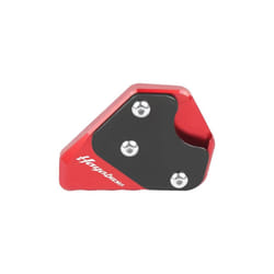 Motorcycle CNC Kickstand Extension Pad Foot Side Stand Plate For SUZUKI - red-with logo