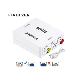AV RCA CVBS To VGA Video Converter VGA To AV RCA Adapter With 3.5mm Audio - AV TO VGA