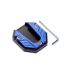 Universal Aluminum Alloy Motorcycle Bike Kickstand Extender Foot Side - blue