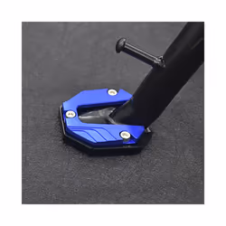 Universal Aluminum Alloy Motorcycle Bike Kickstand Extender Foot Side - blue