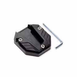 Universal Aluminum Alloy Motorcycle Bike Kickstand Extender Foot Side - black