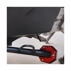 Universal Aluminum Alloy Motorcycle Bike Kickstand Extender Foot Side - black